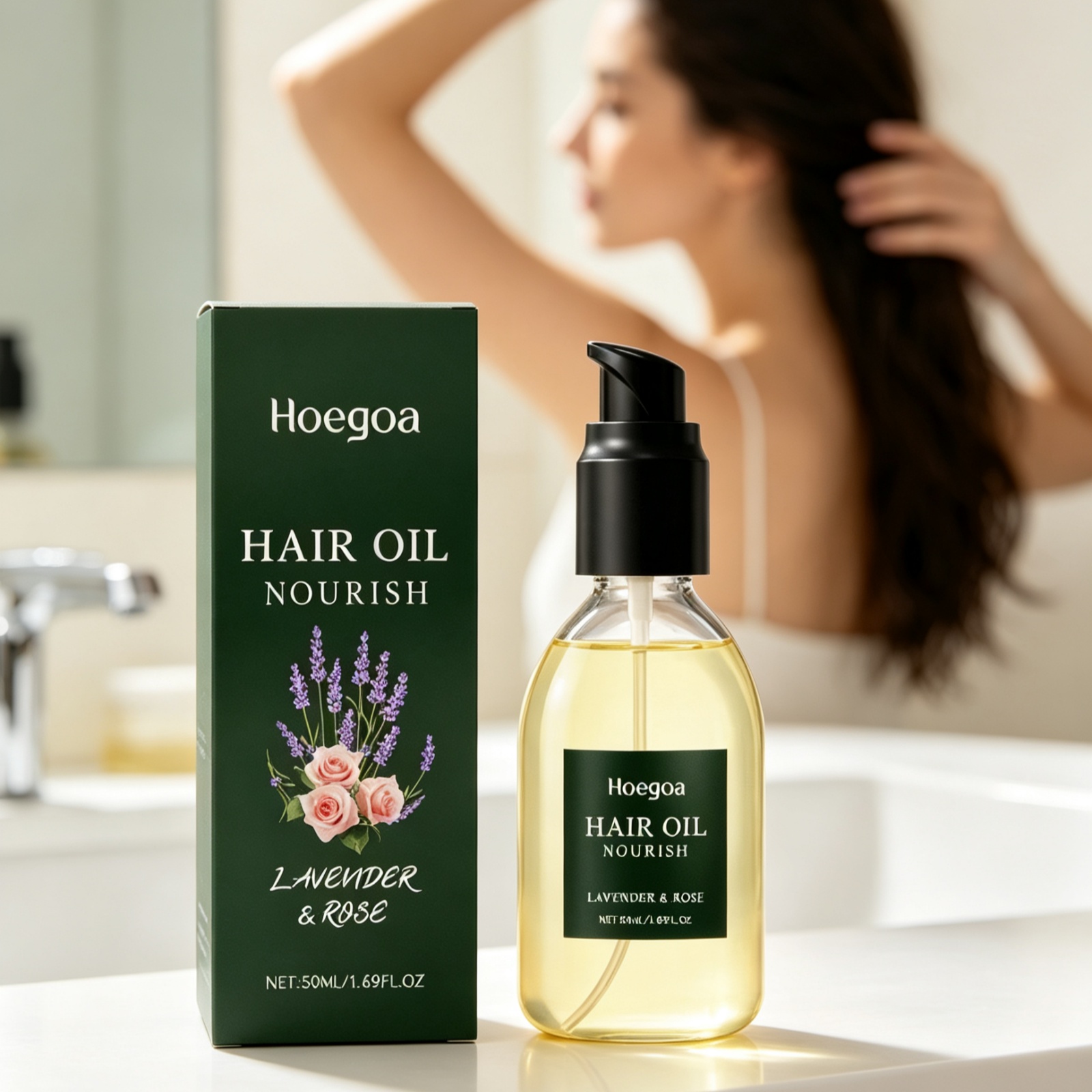 Hair Care Natural Ingredients - ﻿ Olio per Capelli Hoegoa alla