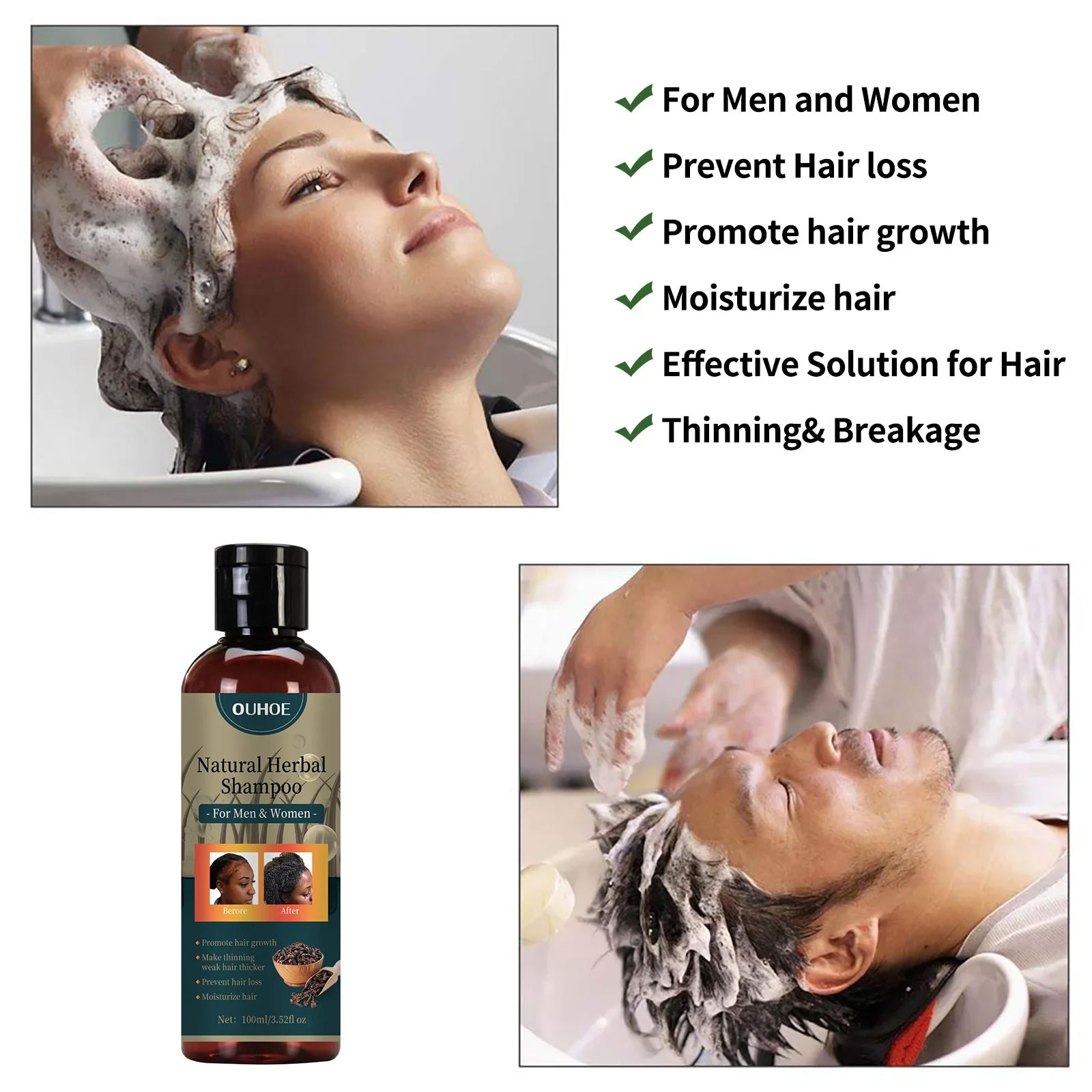 OUHOE Shampoo per la crescita  - Hair Care Dandruff recensione e prezzo